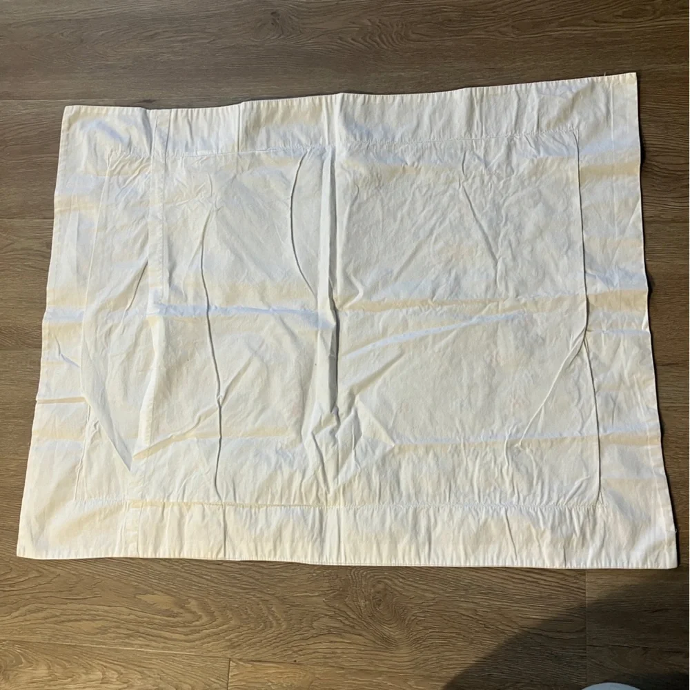 Vintage Embroidered White Cotton Large Pillowcase